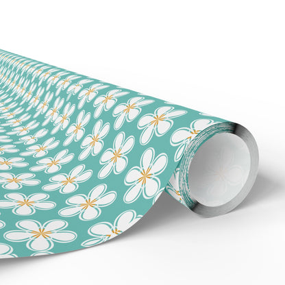Tealberry Blooms Wrapping Paper