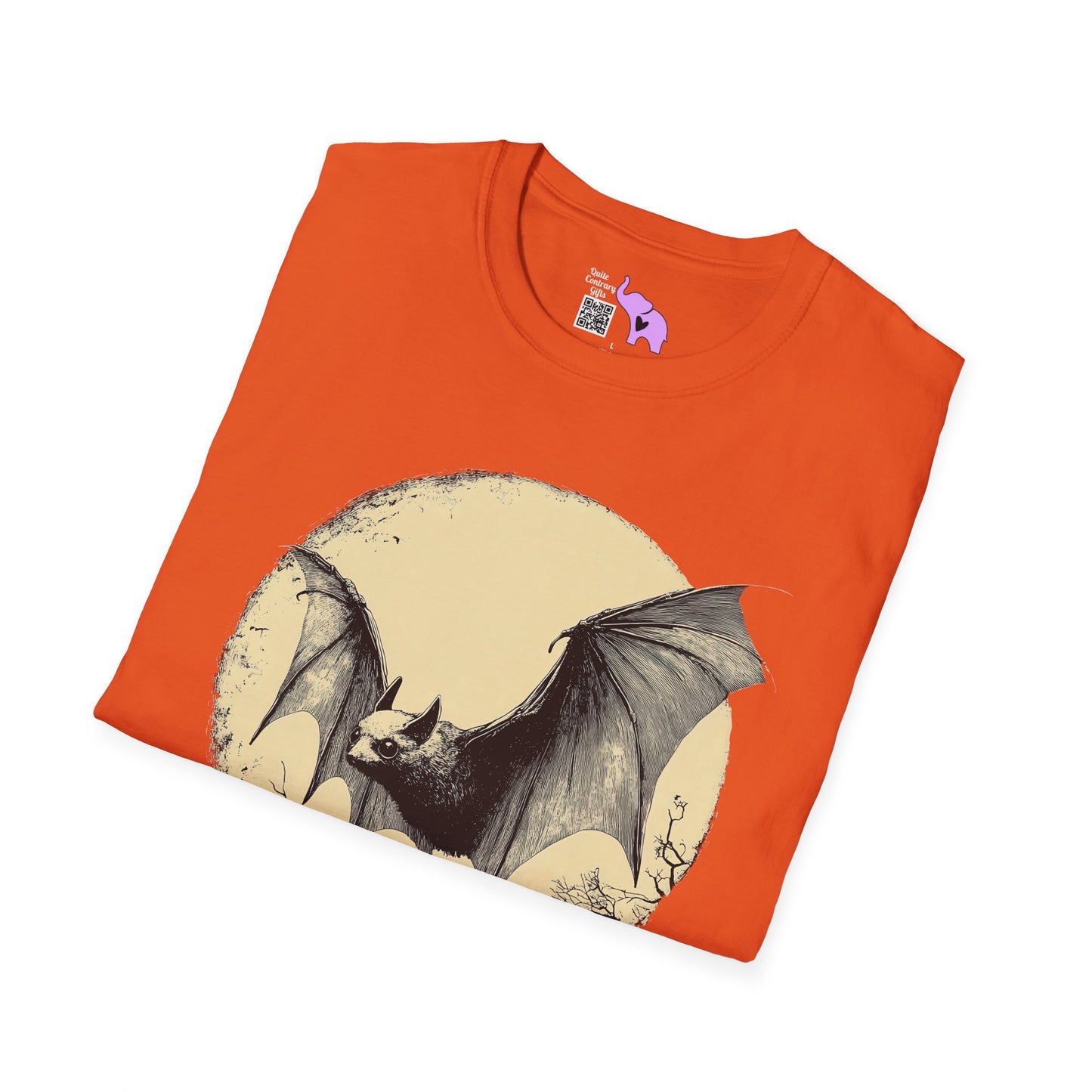 Bat Over Moon 2 Adult T-shirt