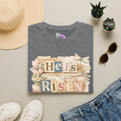 He Is Risen (Lace Collage) Adult T-shirt