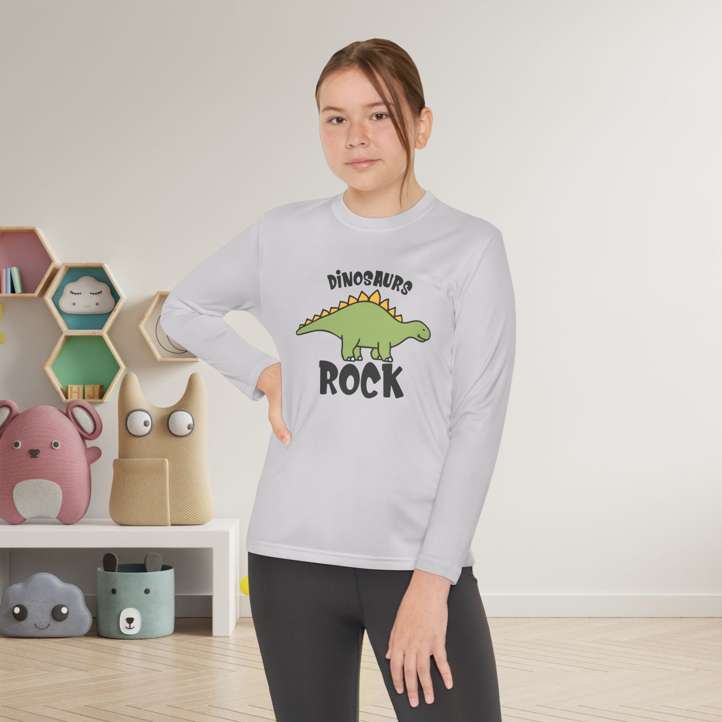 Dinosaurs Rock Youth Long Sleeve Tee