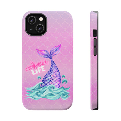 Pink Mermaid Life MagSafe® Compatible Tough Case for iPhone