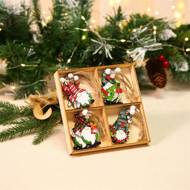 Christmas Gnome Wooden Ornament Collection – 3 Unique Sets