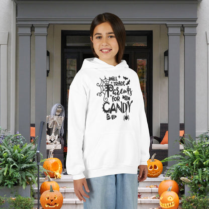 Will Trade Parents For Candy Youth Heavy Blend Hoodie