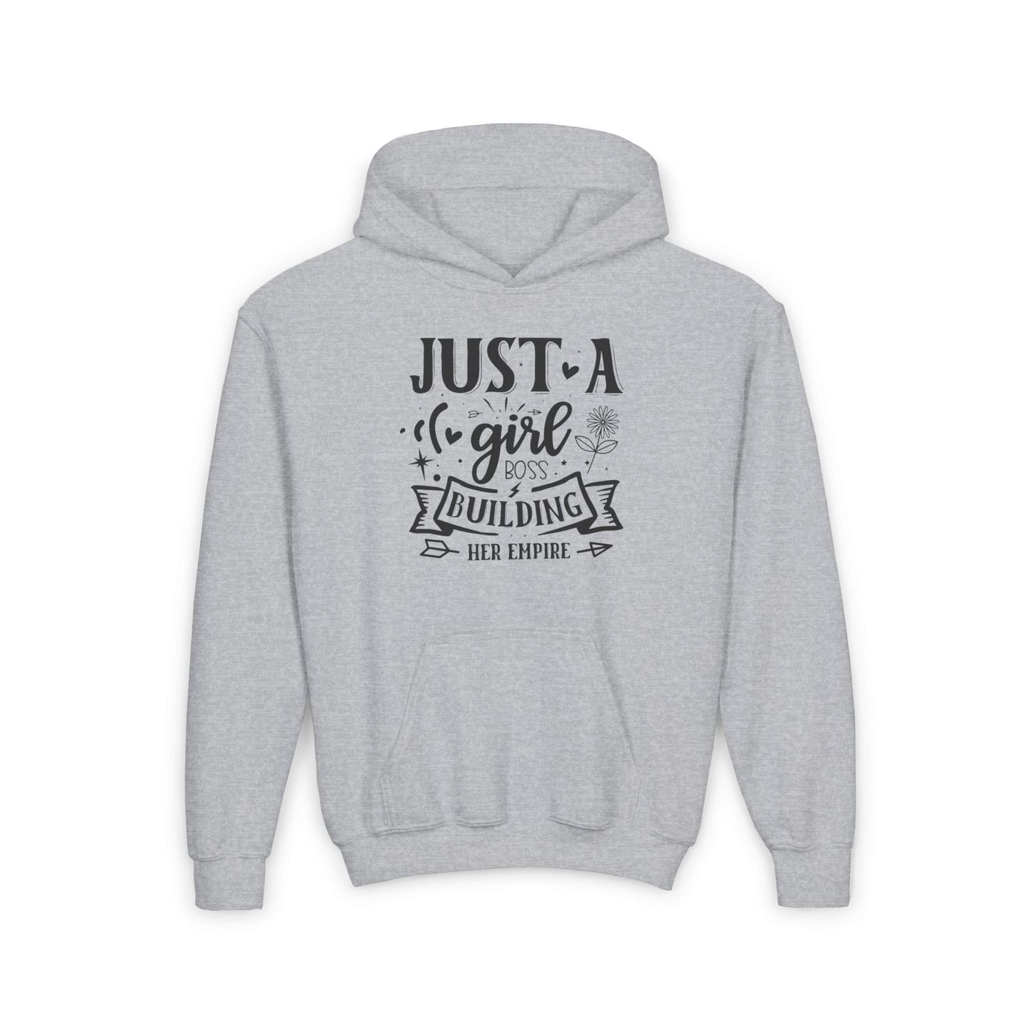 Just A Girl Boss Building Her Empire Youth Heavy Blend Hoodie