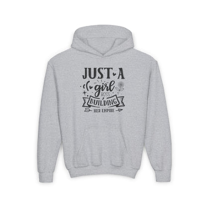 Just A Girl Boss Building Her Empire Youth Heavy Blend Hoodie