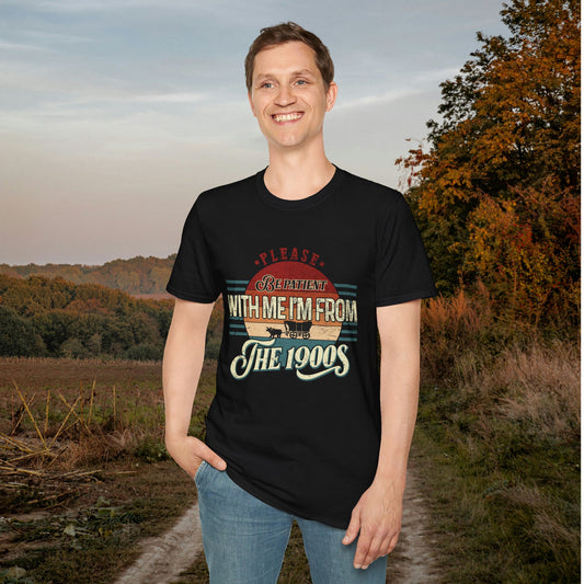 Please Be Patient With Me I'm From The 1900's (Retro Western) Adult T-shirt