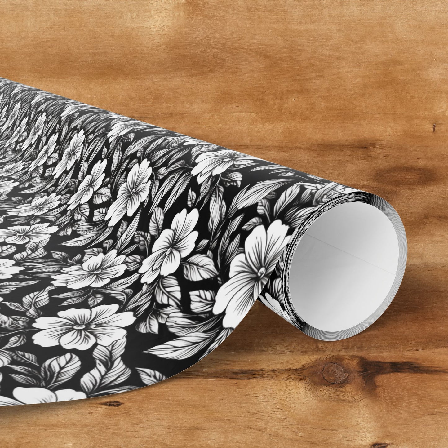 Monochrome Paradise Bloom Gift Wrap for All Occasions