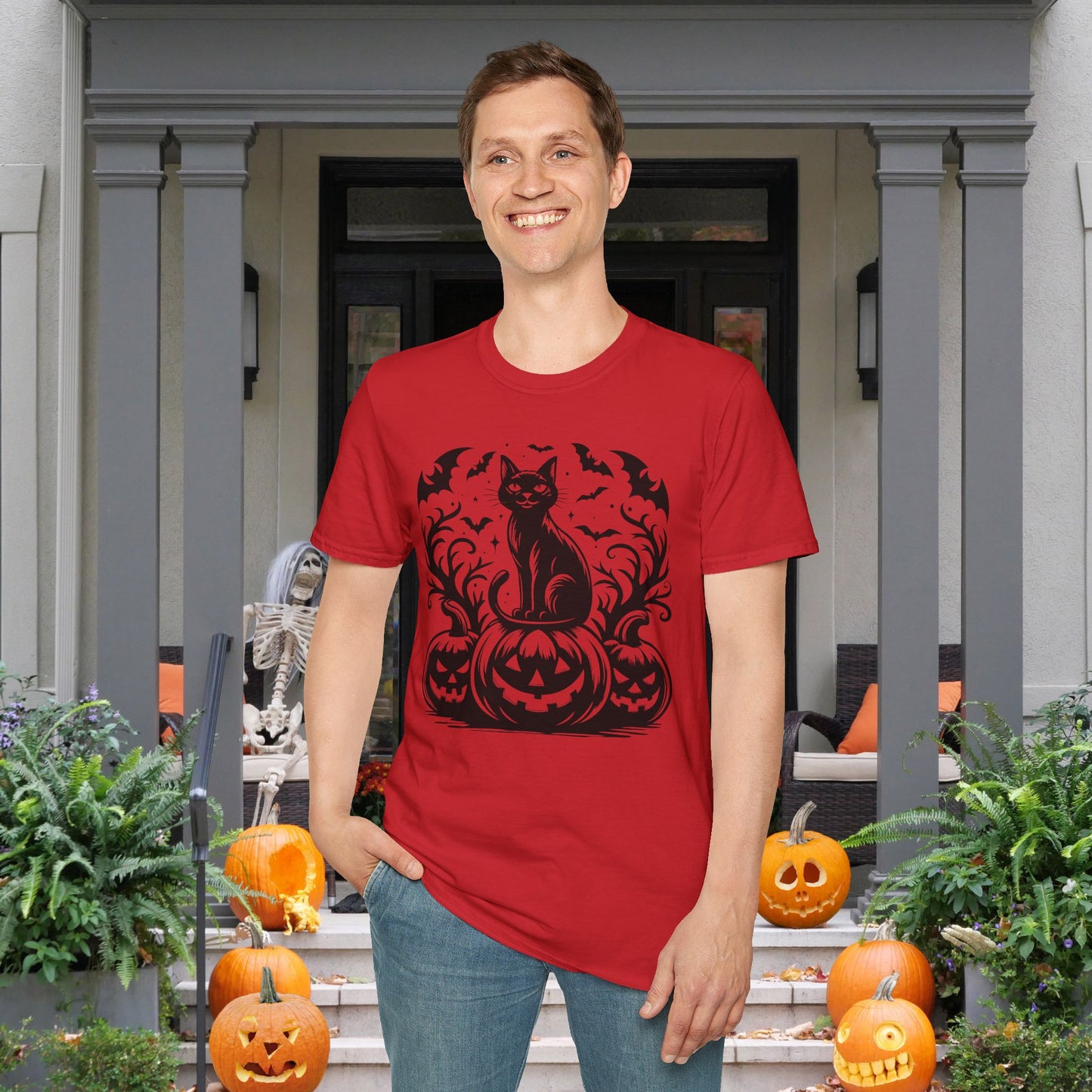 Whiskers at Witching Hour Adult T-shirt