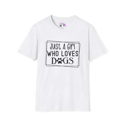 Just A Girl Who Loves Dogs Adult T-shirt