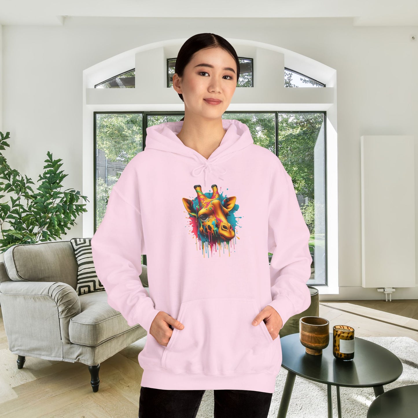 Colorful Giraffe Heavy Blend™ Hooded Sweatshirt