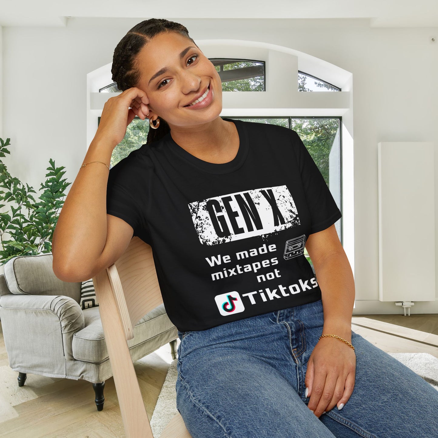 Gen X We Made Mixtapes Not Tiktoks Adult T-shirt