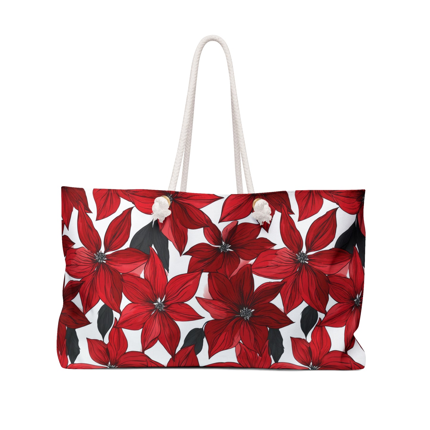 Inked Poinsettias Weekender Bag