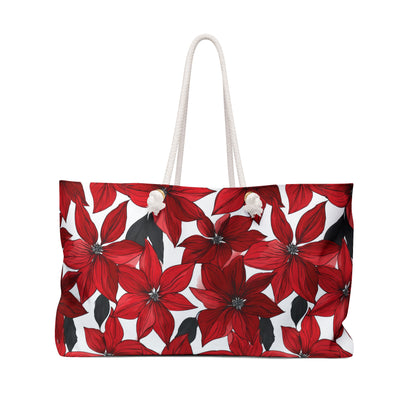Inked Poinsettias Weekender Bag