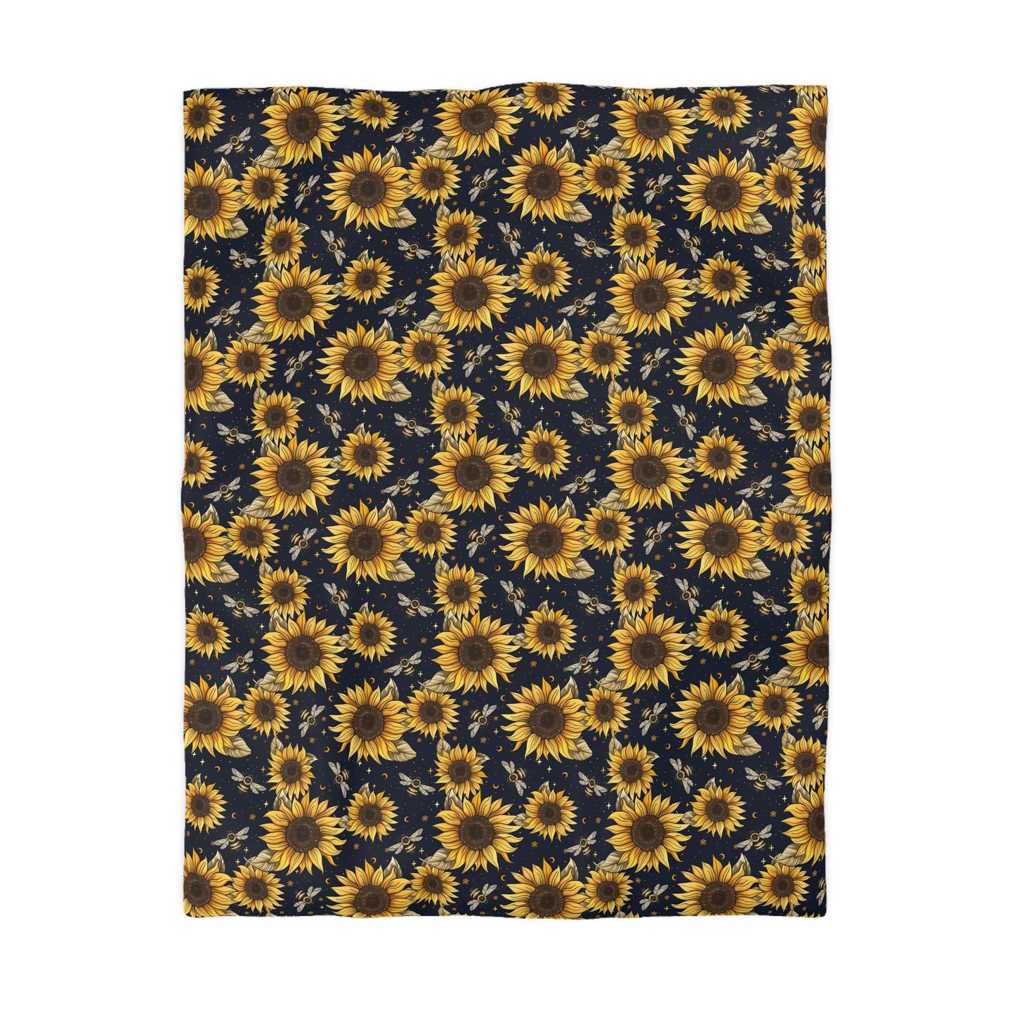 Sunflowers & Bees Microfiber Duvet Cover