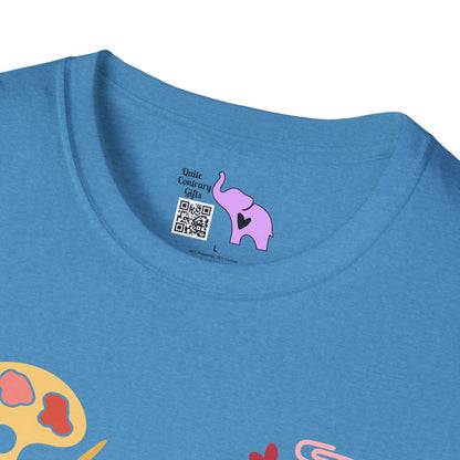 School Supplies Heart Adult T-shirt