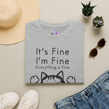 It's Fine I'm Fine Everything's Fine (Cat) Adult T-shirt
