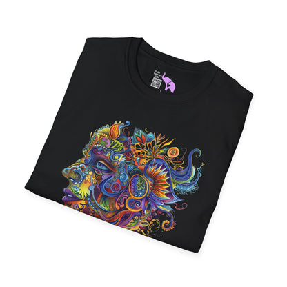 Colorful Paisley Woman Profile Adult T-shirt