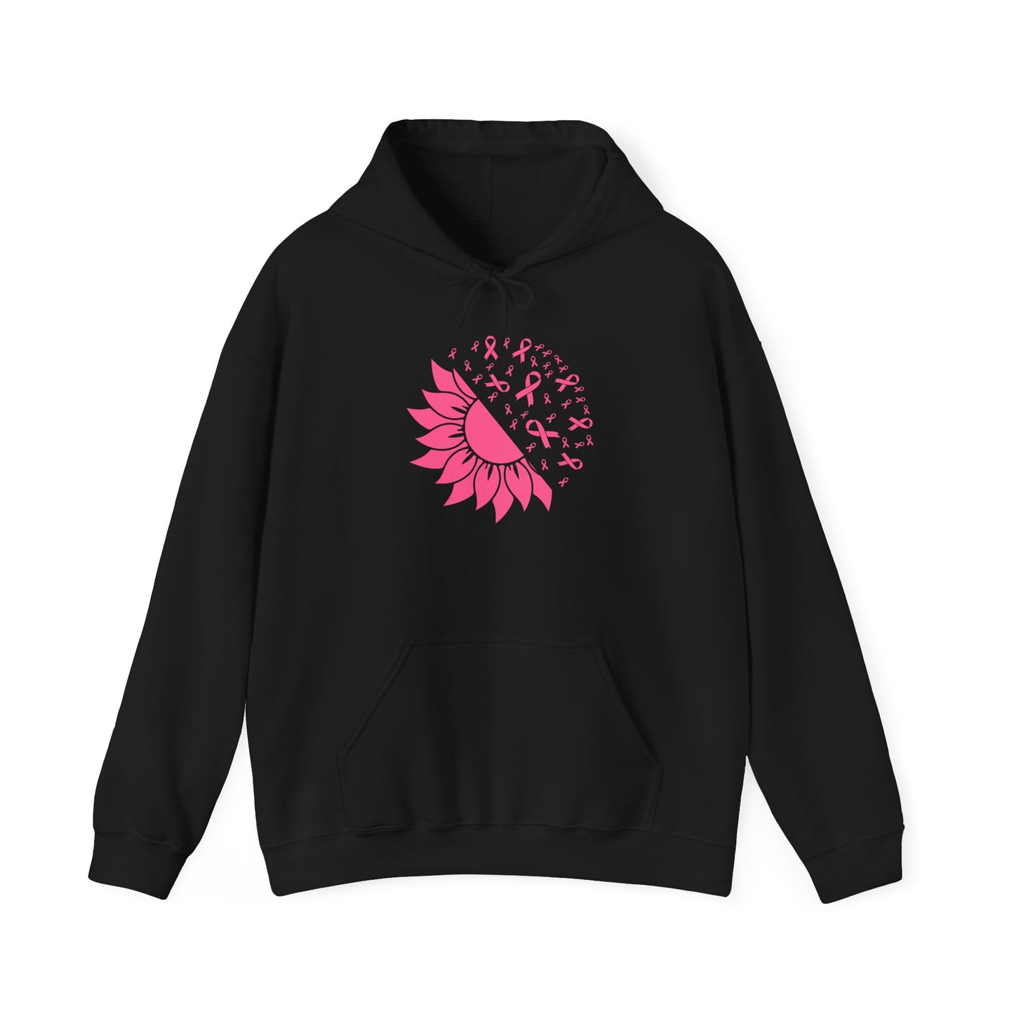 Sunflower & Butterflies Breast Cancer Awareness Adult Heavy Blend™ Hoodie