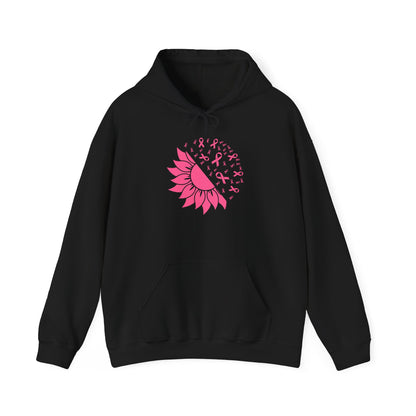 Sunflower & Butterflies Breast Cancer Awareness Adult Heavy Blend™ Hoodie