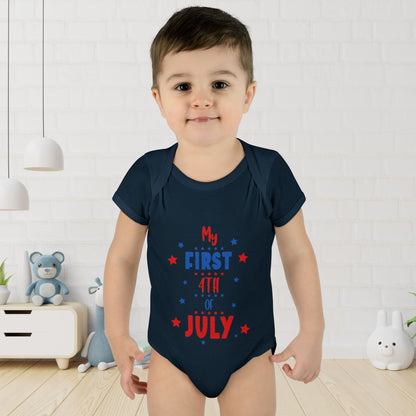 My First 4th of July Baby Rib Bodysuit
