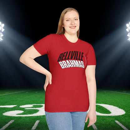 Bellville Brahmas (Angled) Adult T-shirt