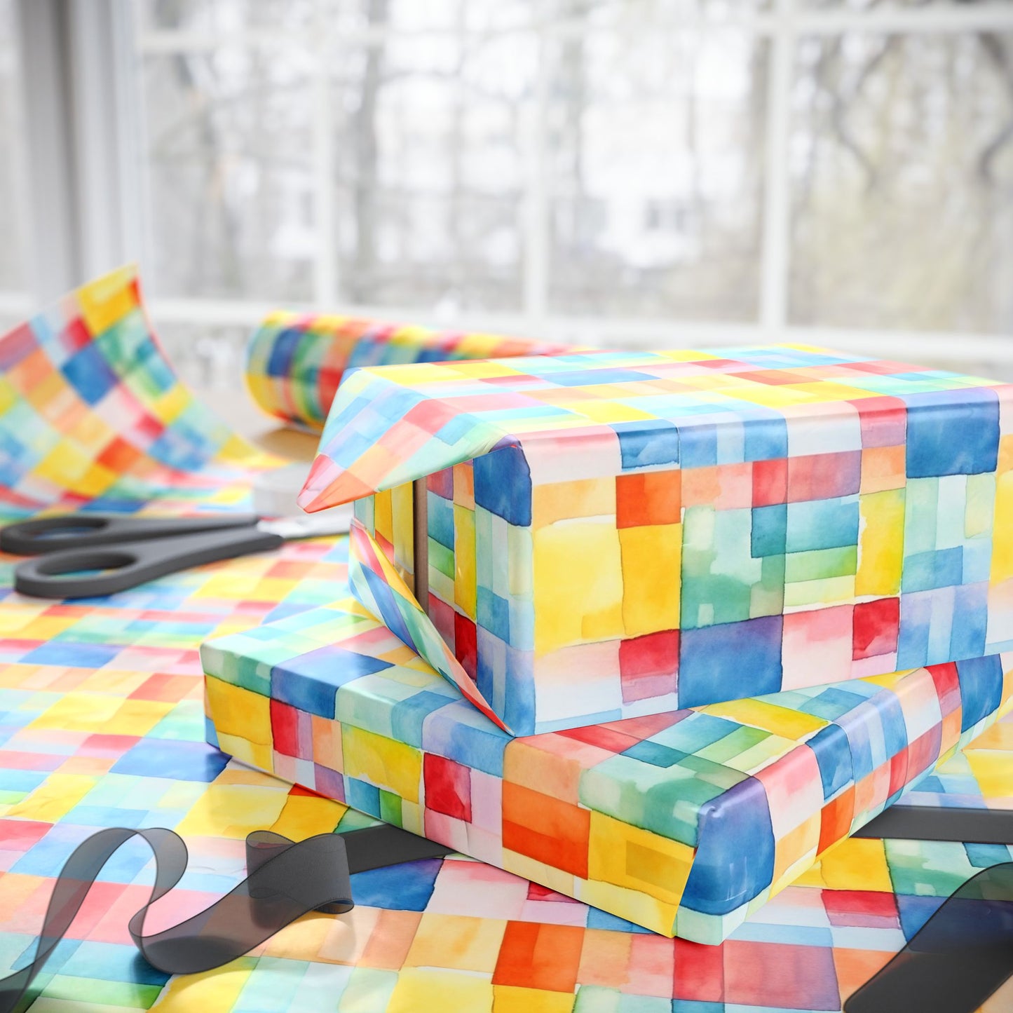 Mosaic Meadows Wrapping Paper