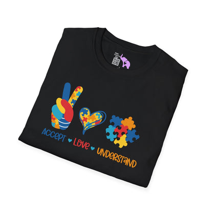 Accept Love Understand Autism Awarness Adult T-shirt