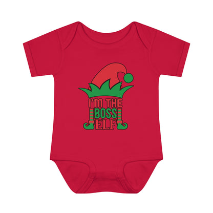 I'm The Boss Elf Infant Baby Rib Bodysuit