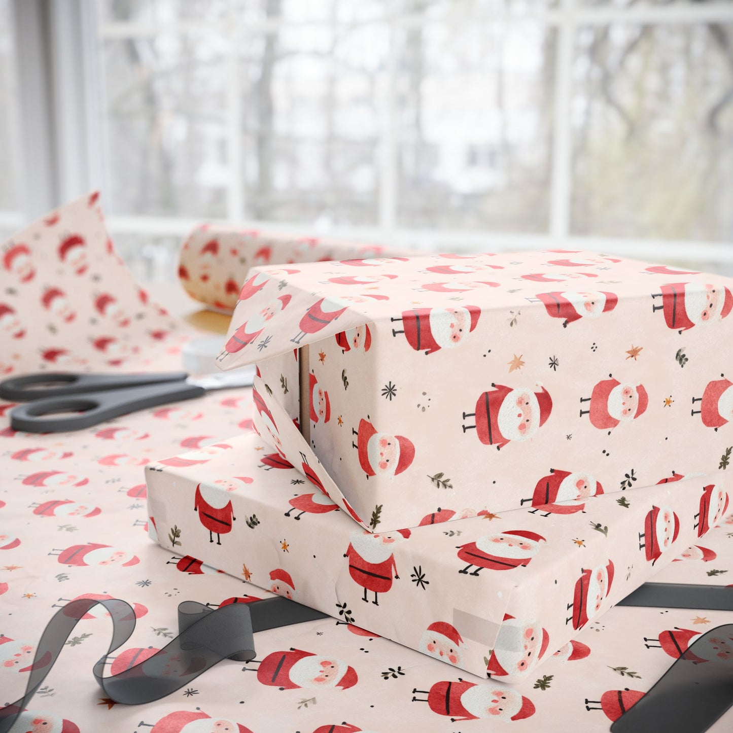 Retro Santa Wrapping Paper