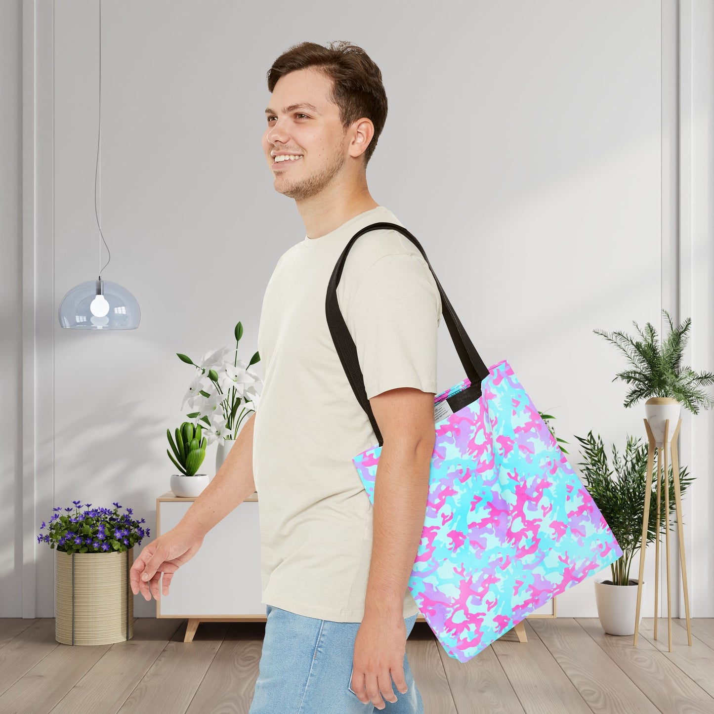 Cotton Candy Camo Canvas Tote Bag