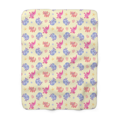 Happy Axos Sherpa Fleece Blanket