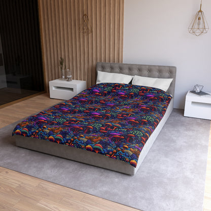 Trippy Mushrooms Microfiber Duvet Cover