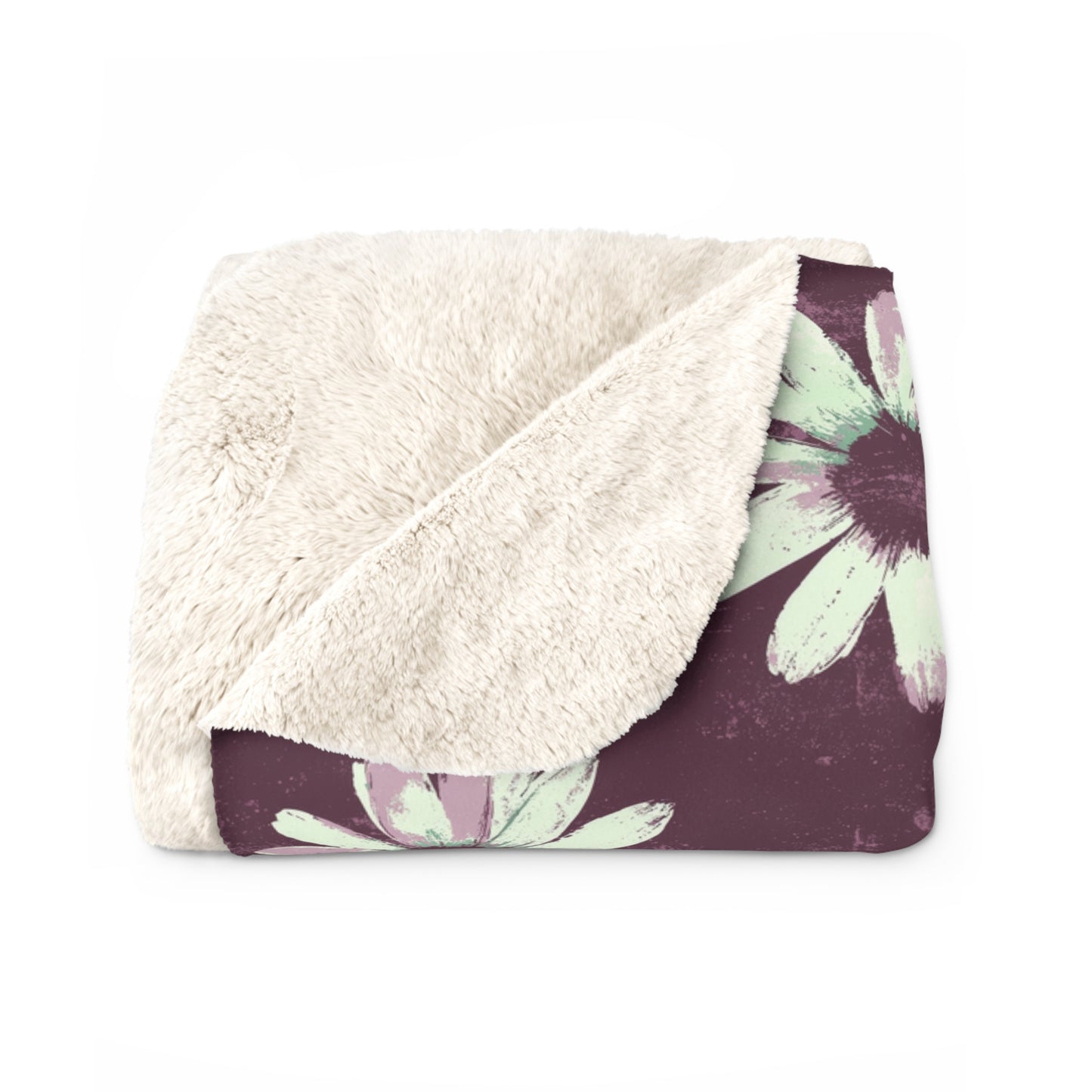 Purple Tide Petals Fleece Blanket