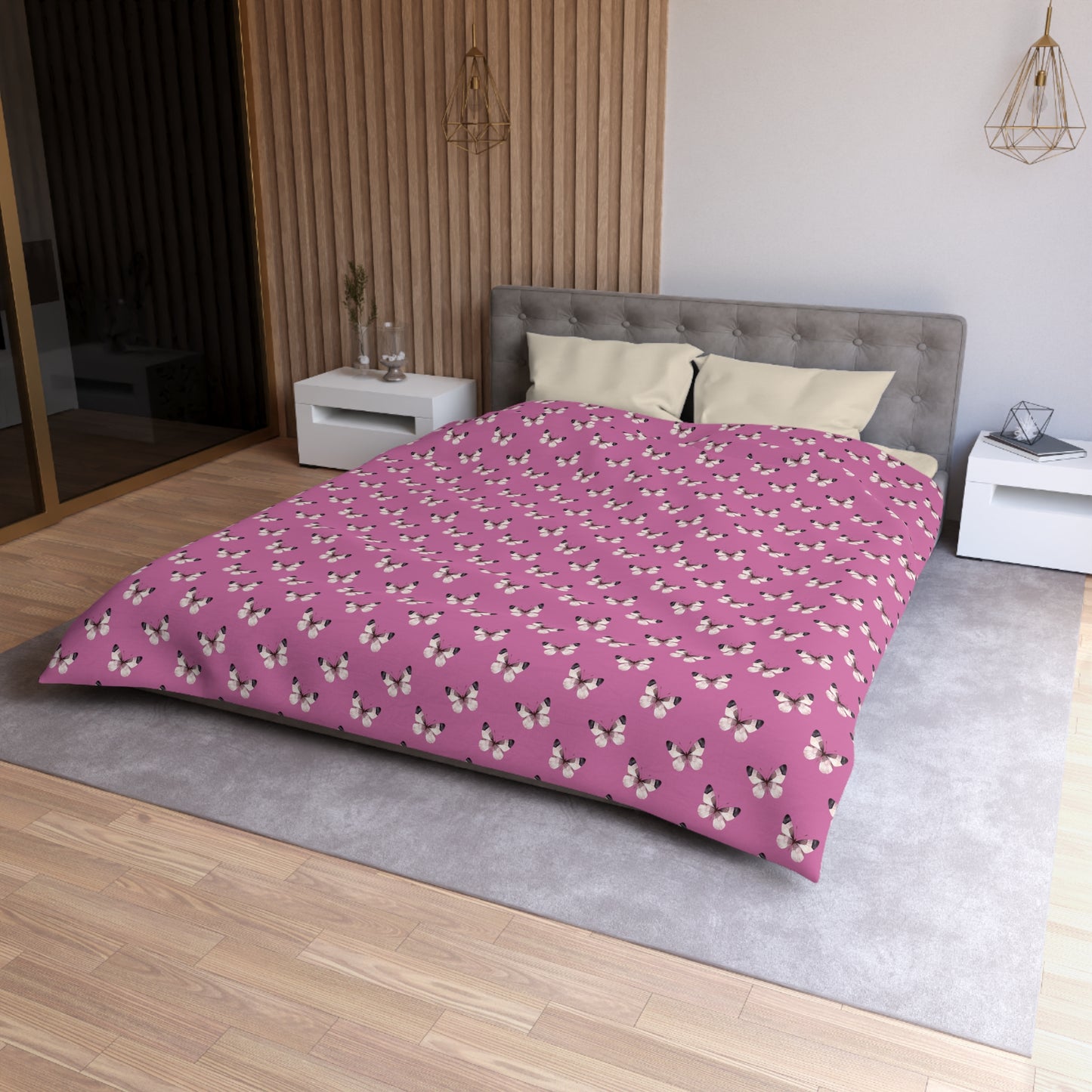 Blush Flutter Microfiber Duvet Cover