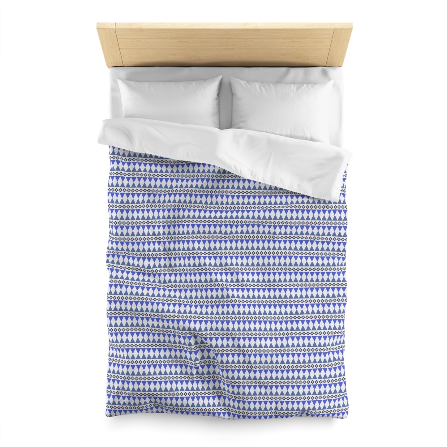 Sapphire Cairn Stripes Microfiber Duvet Cover