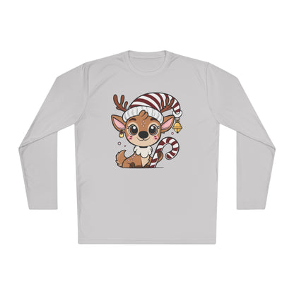 Santa's Little Deer Adult Long Sleeve Tee