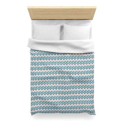 Serene Chevron Microfiber Duvet Cover