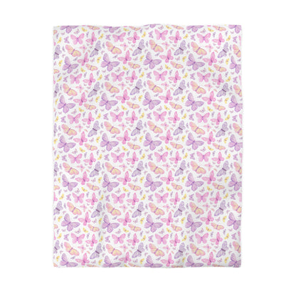 Pastel Butterfly Dreams Microfiber Duvet Cover