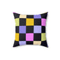 Joyful Checkerboard Throw Pillow
