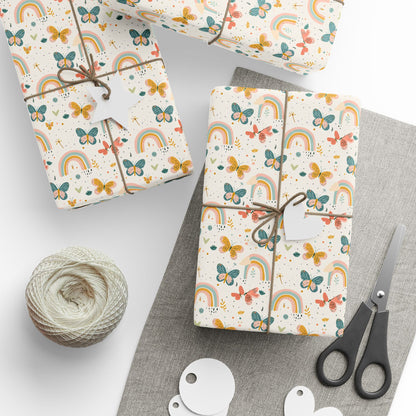 Whispering Wings & Rainbows Wrapping Paper