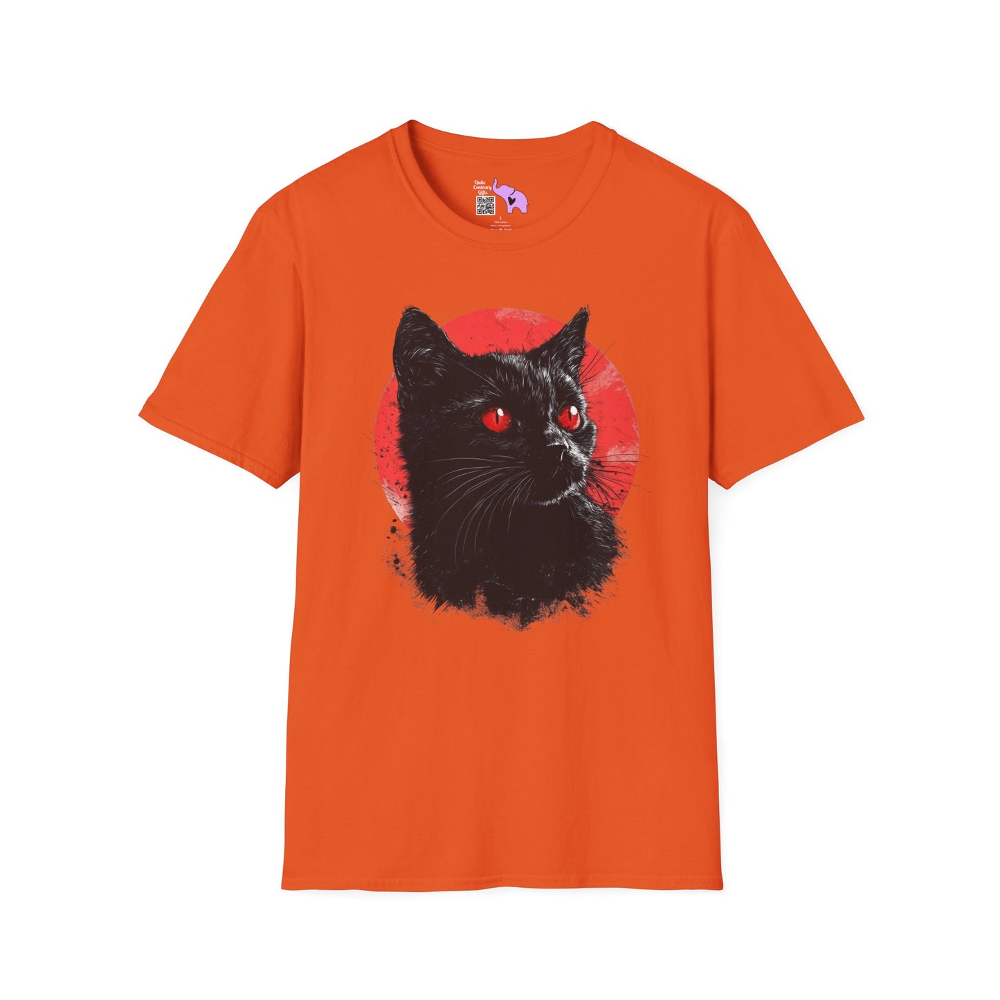 Black Cat Over Full Moon 2 Adult T-shirt