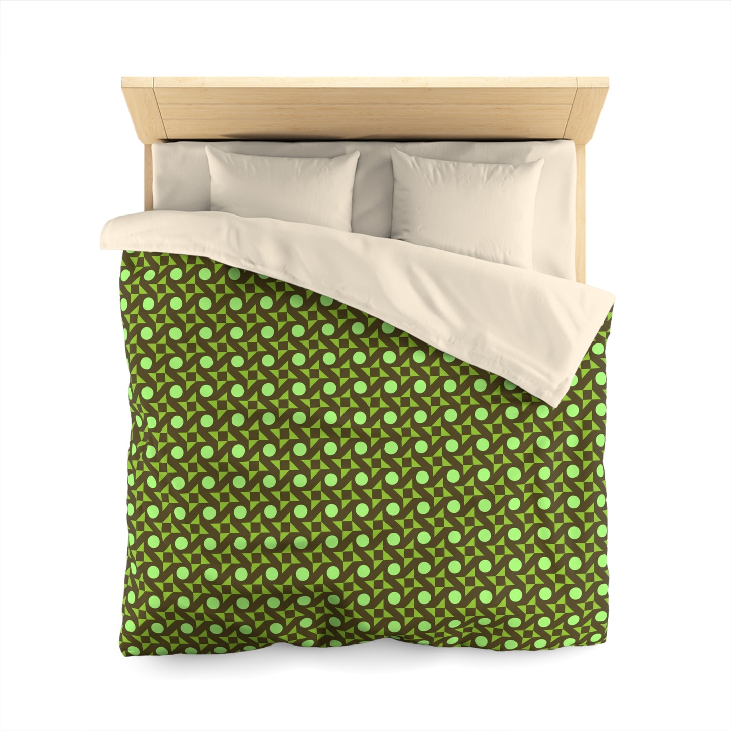 Pistachio Pinwheels Microfiber Duvet Cover