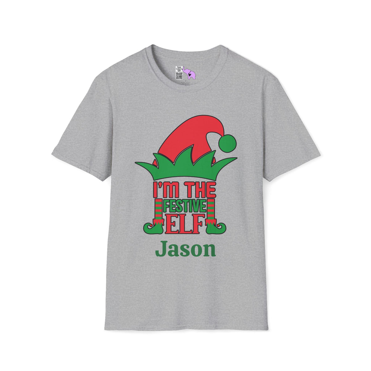 I'm The Festive Elf Peronalized Adult T-shirt