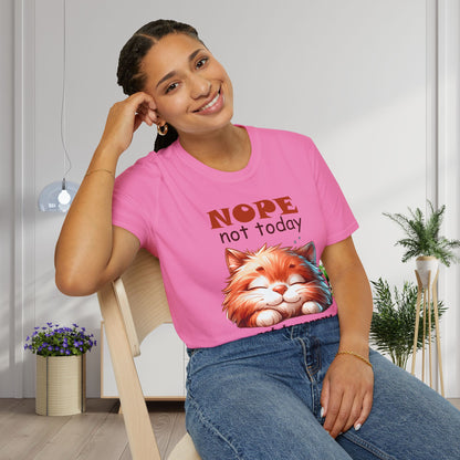 Nope Not Today; Not Tomorrow Either (Cat) Adult T-shirt