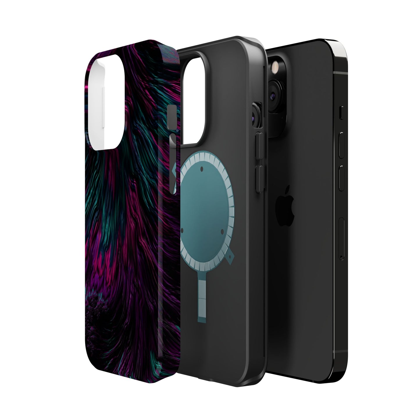 Pink Orchid Feathers MagSafe® Compatible Tough Case for iPhone