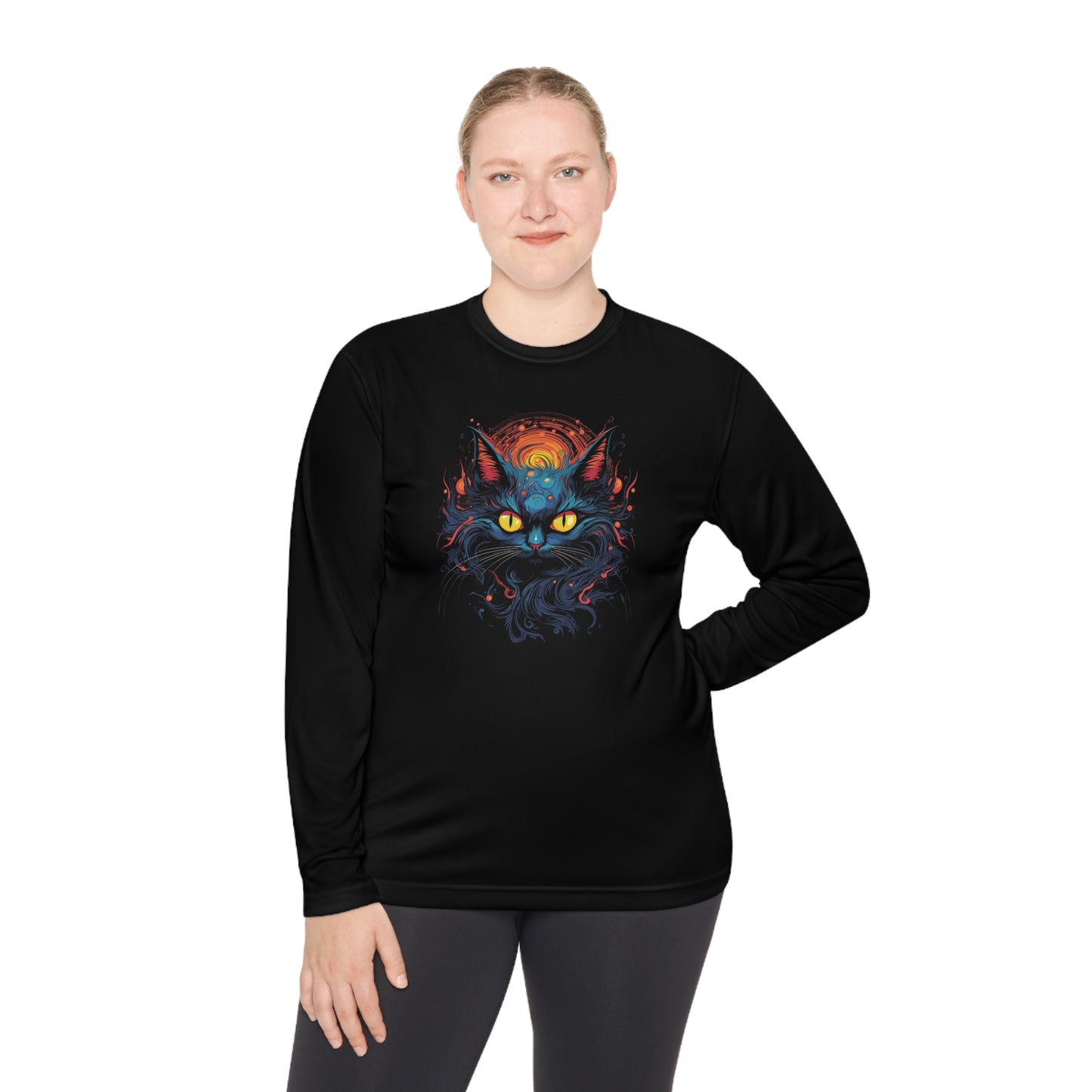 Creepy Black Cats 12 Adult Long Sleeve Tee