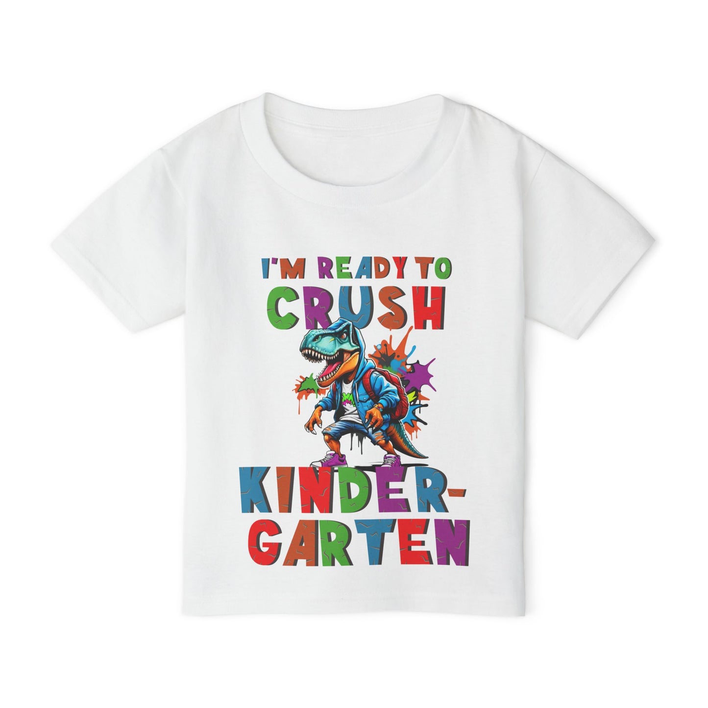 I'm Ready to CRUSH Kindergarten Dinosaur Heavy Cotton™ Toddler T-shirt