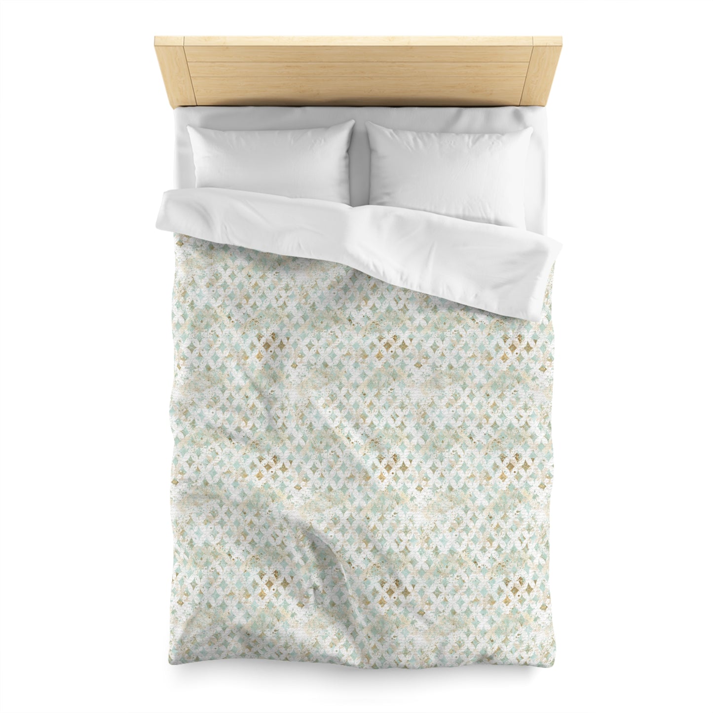 Faded Correspondence Microfiber Duvet Cover