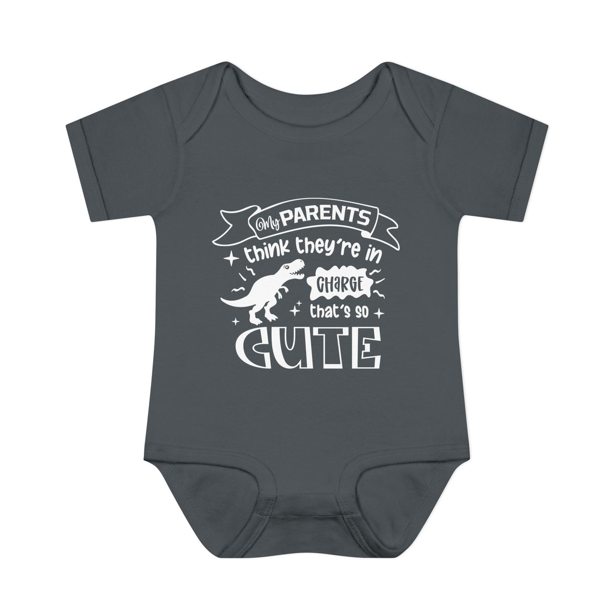 My Parents Think They're In Charge That's So Cute Baby Rib Bodysuit