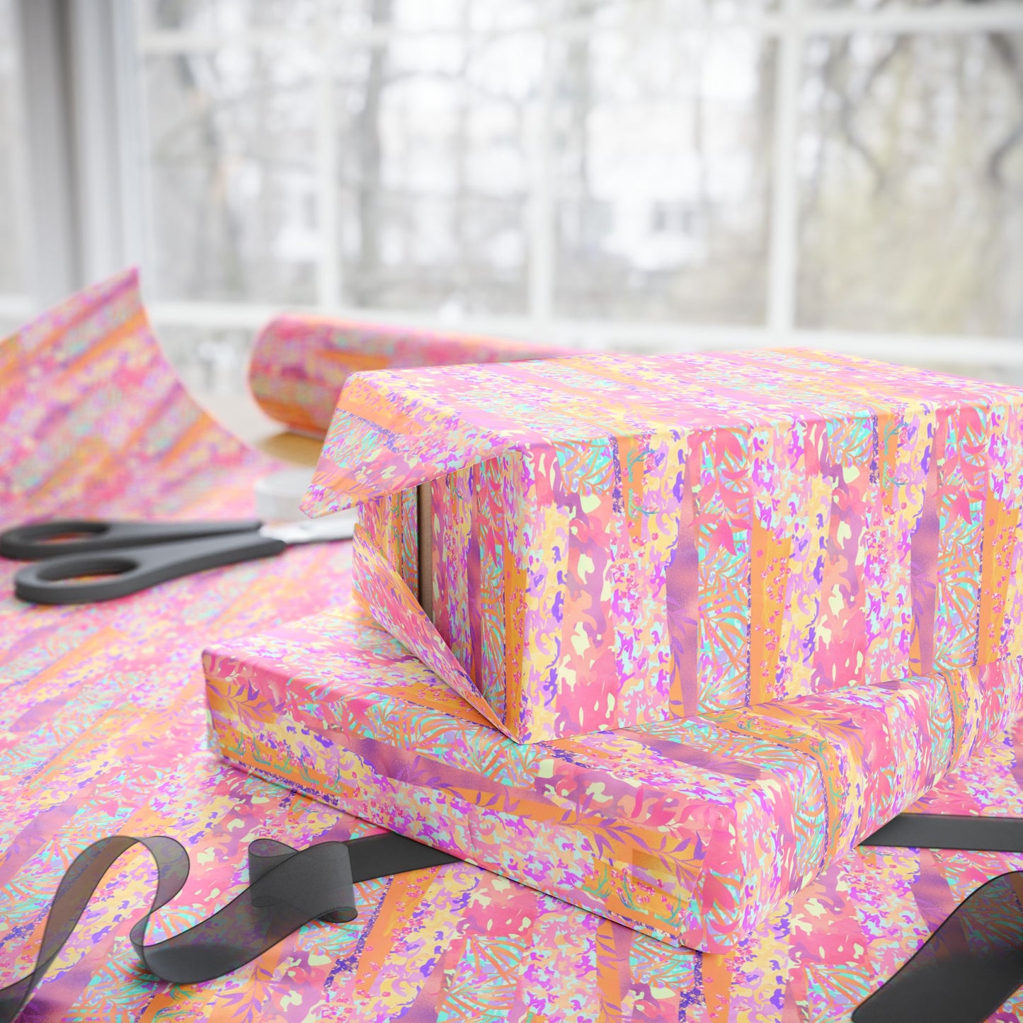 Wild Tropic Collage Wrapping Paper